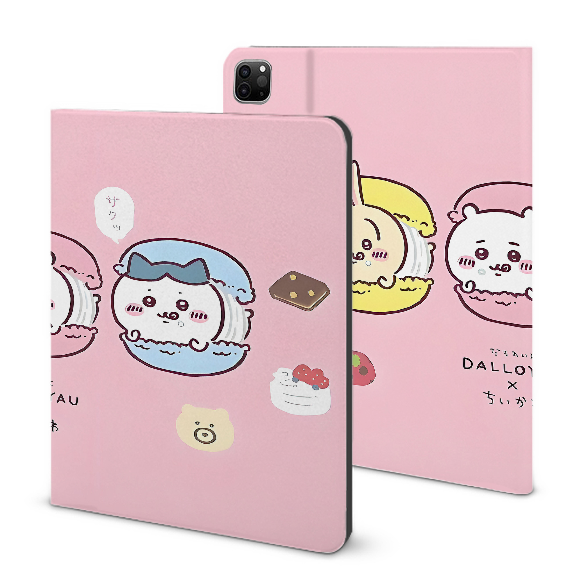 （画像用） ちいかわ Chii-kawa IPad ケース ブック型 PUレザー TPU 耐衝撃 軽量 薄型 ペン収納なし 全面保護 IPad 各モデル対応